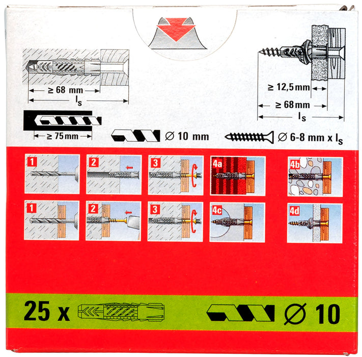 EAN 4006209627617 - Fischer 62761 tornillo de anclaje y taco 25 pieza(s) imagen 5