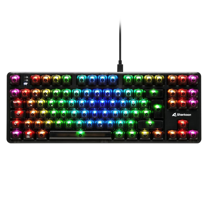 EAN 4044951040124 - Sharkoon SGK70W teclado Juego USB QWERTZ Alemán Negro imagen 1