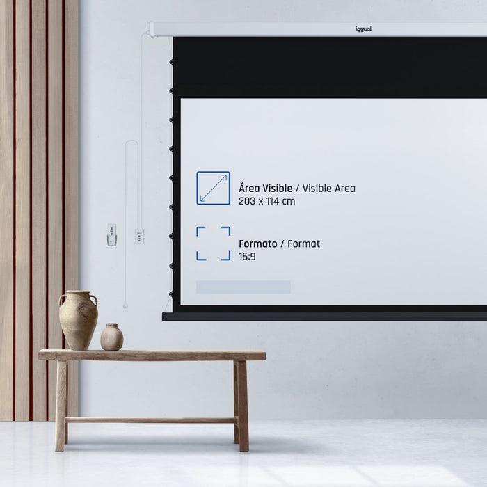 EAN 8435364319680 - iggual PSIXS203 pantalla de proyección 2,34 m (92") 16:9 imagen 3