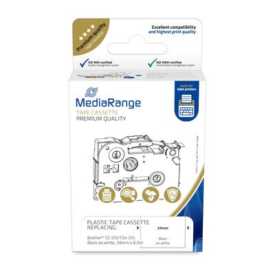 EAN 4260459618416 - MediaRange MRBTZ251 etiqueta de impresora Negro, Blanco imagen 2