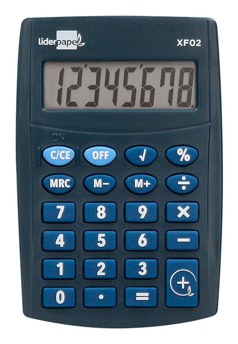 EAN 8423473040618 - Liderpapel XF02 calculadora Bolsillo Calculadora básica Azul imagen 1