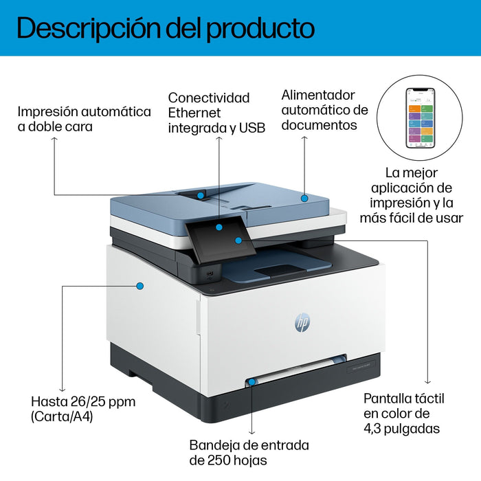 EAN 0196786388620 - HP Color LaserJet Pro MFP 3302fdn Laser A4 600 x 600 DPI 25 ppm imagen 7