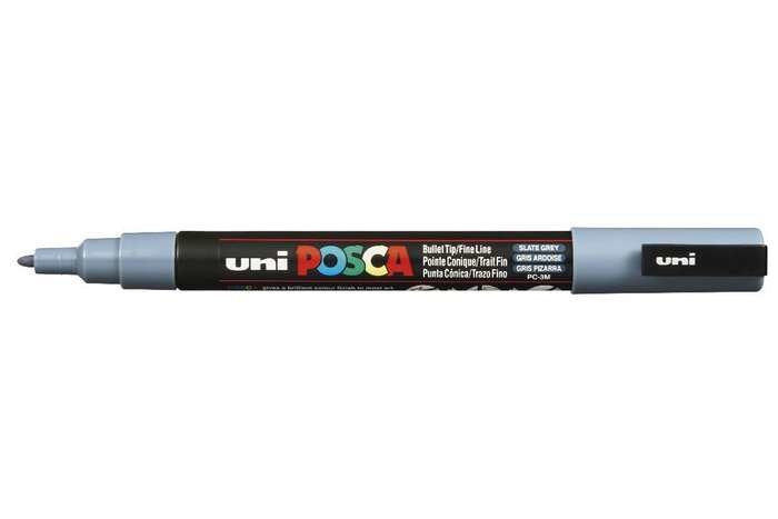 EAN 4902778123706 - POSCA uni PC-3M marcador 1 pieza(s) Punta redonda Gris imagen 1
