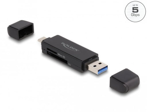 EAN 4043619910045 - DeLOCK 91004 lector de tarjeta USB 3.2 Gen 1 (3.1 Gen 1) Type-A/Type-C Negro imagen 1