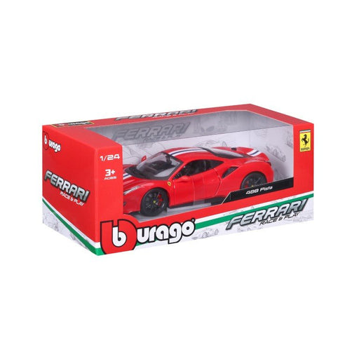 EAN 4893993260263 - BBURAGO Ferrari 488 Pista Modelo a escala de coche superdeportivo Previamente montado 1:24 imagen 2