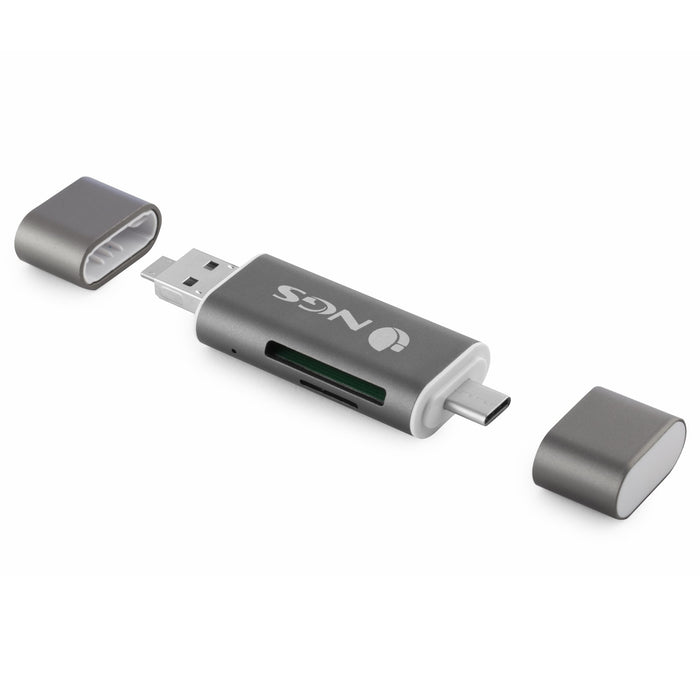 EAN 8435430608403 - NGS ALLYREADER lector de tarjeta USB/Micro-USB Gris, Blanco imagen 4