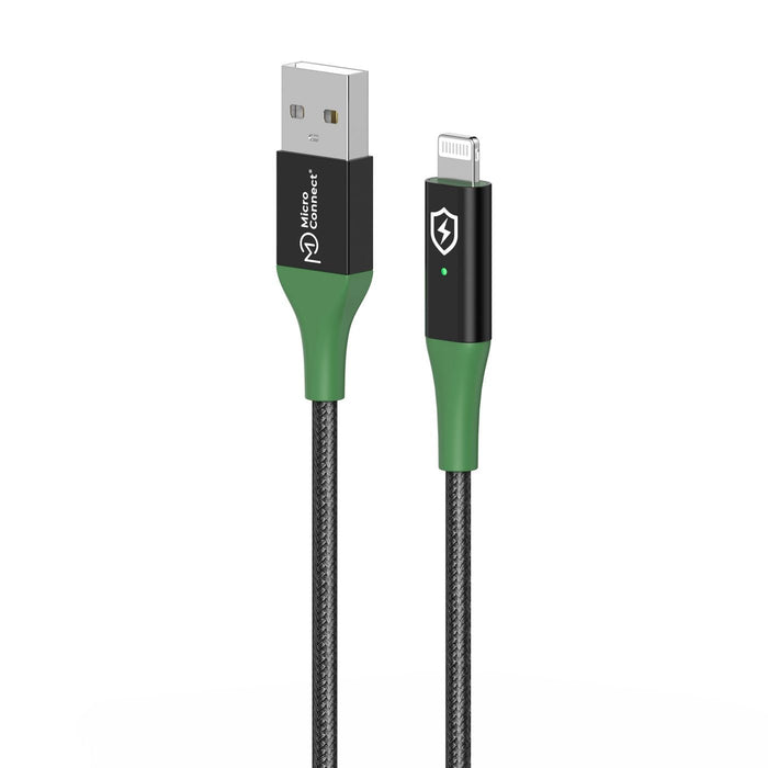 EAN 5715063388211 - Microconnect MC-SMART USB A-L-2 cable de conector Lightning 2 m Negro, Verde imagen 1