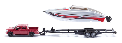 EAN 4006874025688 - Siku Ford F150 with motorboat Set de modelos a escala de coches Previamente montado 1:50 imagen 2