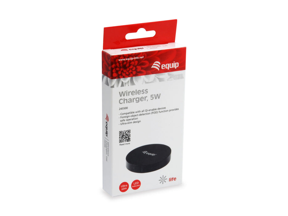 EAN 4015867208885 - Equip 245500 cargador de dispositivo móvil Smartphone Negro USB Cargador inalámbrico Carga rápida Interio imagen 3