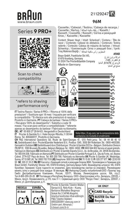 EAN 8700216555562 - Braun Series 9 96M Cabezal para afeitado imagen 3