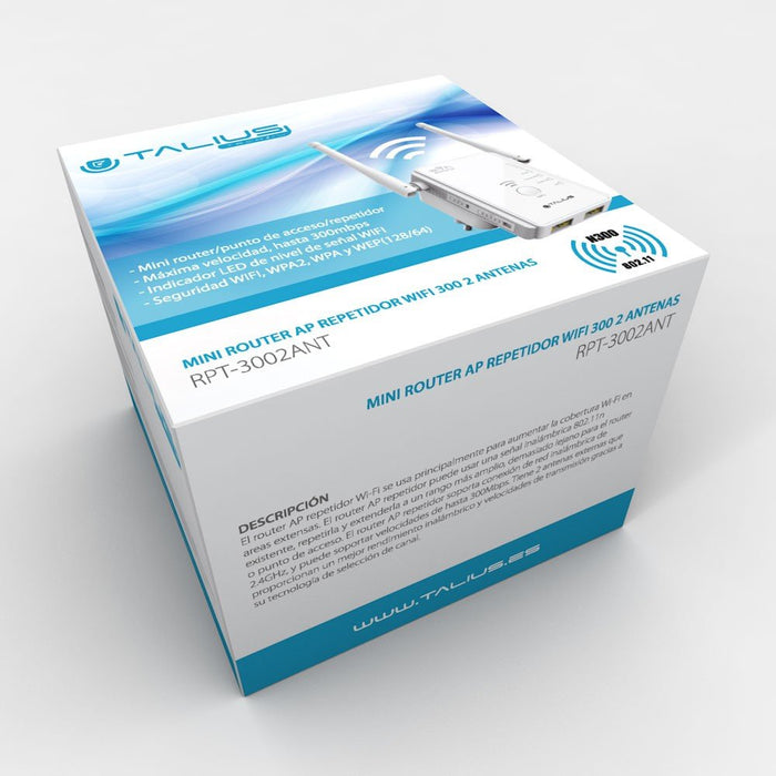EAN 8436550234053 - TALIUS RPT-3002ANT Repetidor de red Blanco 10, 100 Mbit/s imagen 4