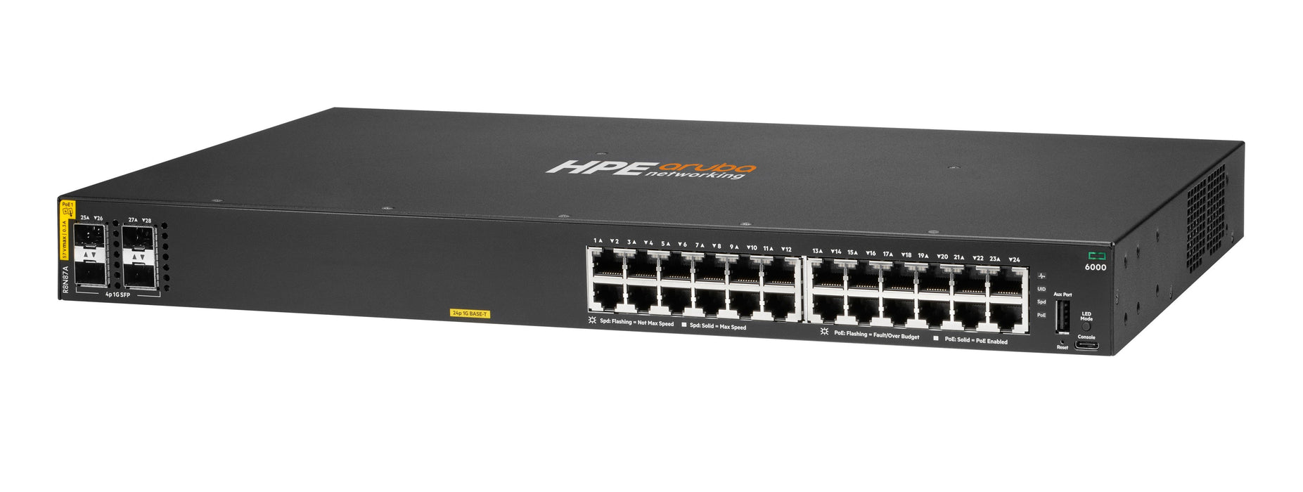 EAN 5715063069530 - HPE Aruba Networking CX 6000 24G Class4 PoE 4SFP 370W Switch imagen 2