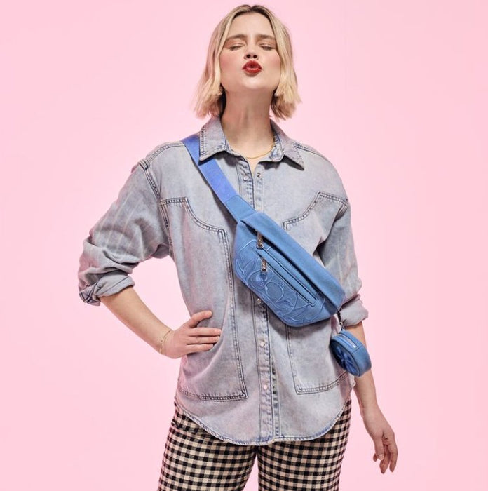 EAN 0671803540156 - Loungefly Stitch Ohana Canvas Convertible riñonera Azul imagen 2