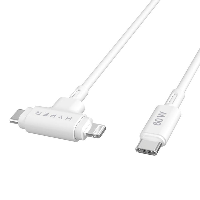 EAN 6941921149376 - HYPER HyperJuice cable USB USB 2.0 1,5 m USB C USB C/Lightning Blanco imagen 5