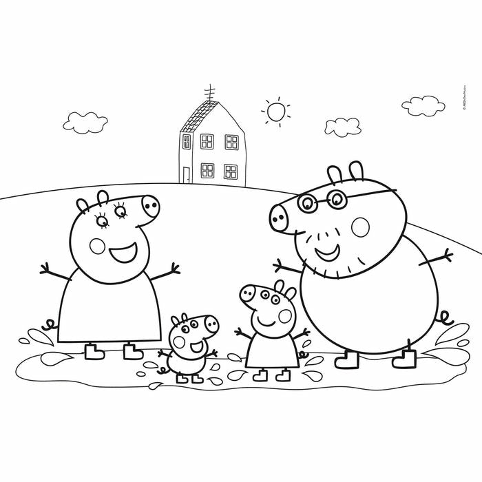 EAN 8005125260966 - Clementoni Peppa Pig Happy Color Double Face Puzzle rompecabezas 60 pieza(s) Dibujos imagen 3