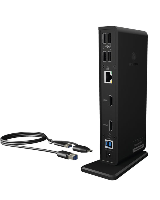 EAN 4250078169765 - ICY BOX IB-DK2251AC Alámbrico USB 3.2 Gen 2 (3.1 Gen 2) Type-A Negro imagen 1