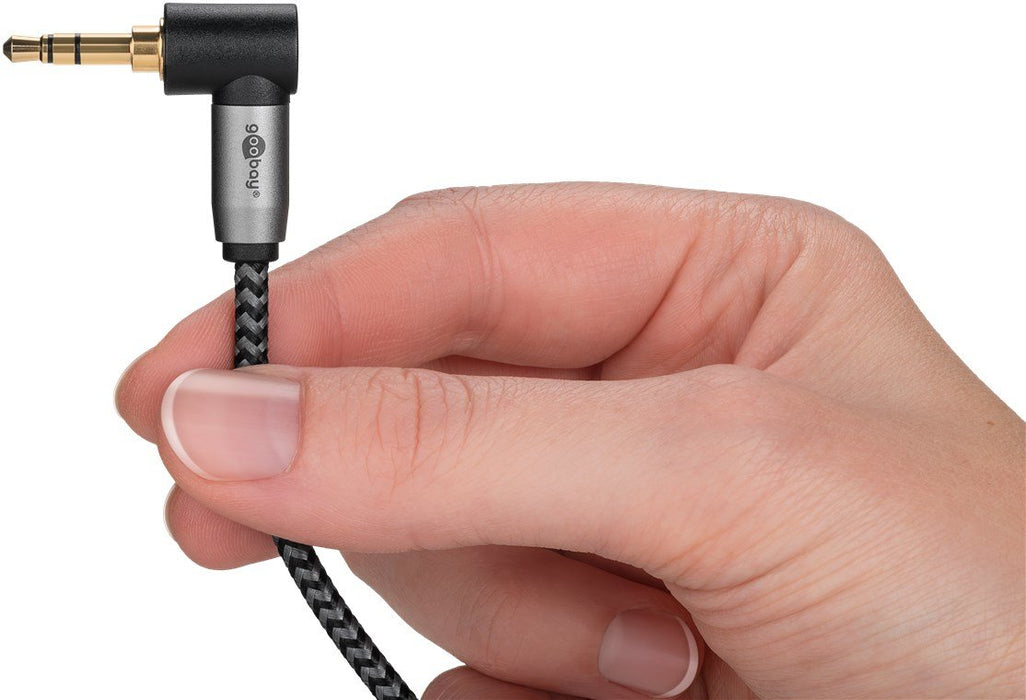 EAN 4040849652820 - Goobay 65282 cable de audio 3 m 3,5mm TRS Negro, Plata imagen 4