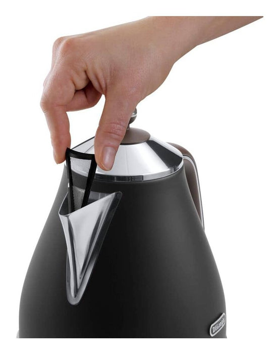 EAN 8004399771956 - De’Longhi KBOV 2001.BK tetera eléctrica 1,7 L 2000 W Negro, Marrón imagen 3