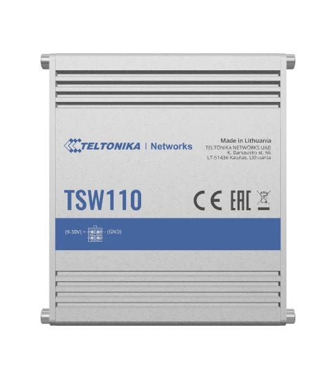 EAN 4779027312958 - Teltonika TSW110 No administrado Gigabit Ethernet (10/100/1000) Energía sobre Ethernet (PoE) Azul, Gris imagen 1