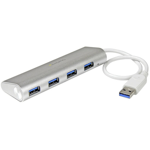 EAN 0065030861687 - StarTech.com ST43004UA hub de interfaz USB 3.2 Gen 1 (3.1 Gen 1) Type-A 5000 Mbit/s Plata, Blanco imagen 1