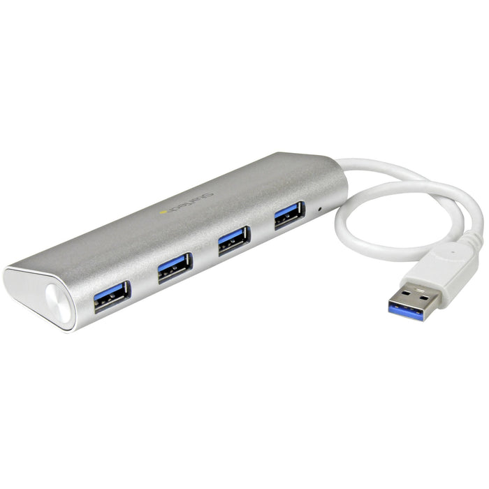 EAN 0065030861687 - StarTech.com ST43004UA hub de interfaz USB 3.2 Gen 1 (3.1 Gen 1) Type-A 5000 Mbit/s Plata, Blanco imagen 1