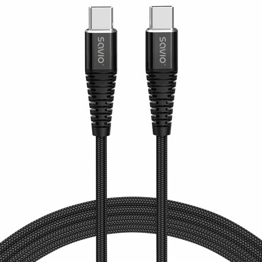 EAN 5901986046936 - Savio CL-160 cable USB USB 2.0 2 m USB C Negro imagen 1