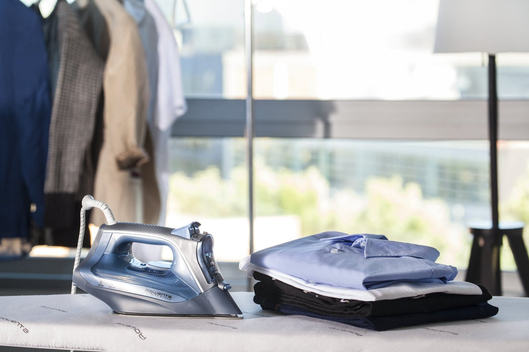 EAN 4210101965085 - Rowenta DW4308 Plancha a vapor Suela Microsteam 300 Láser 2500 W Azul, Blanco imagen 4