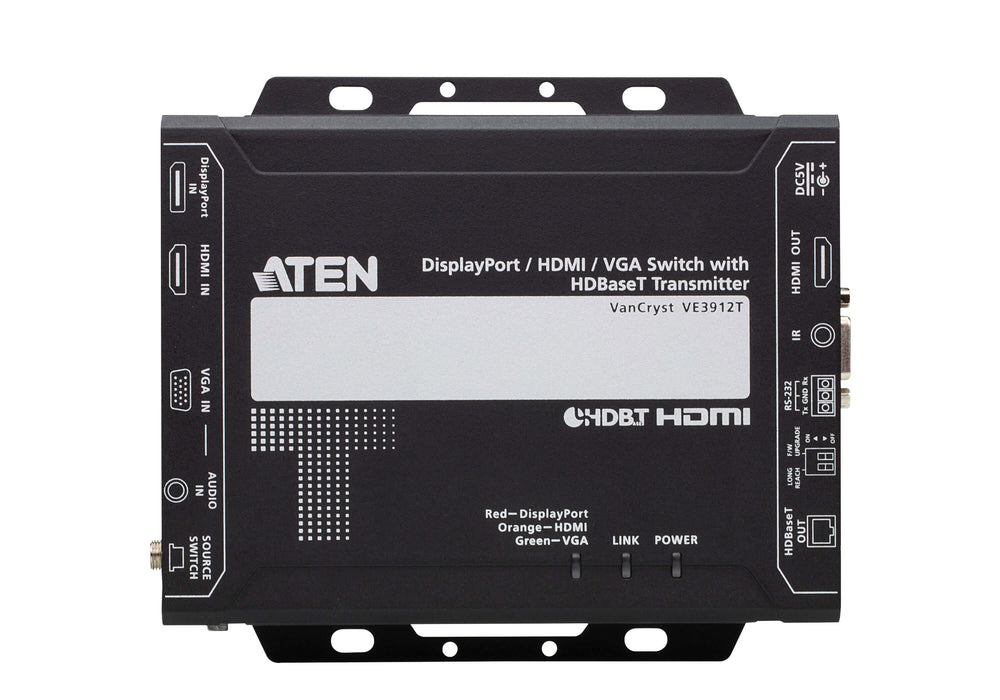 EAN 4719264649851 - ATEN VE3912T-AT-G extensor audio/video Transmisor de señales AV Negro imagen 4