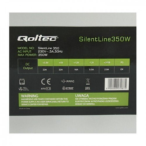 EAN 5908260279875 - Qoltec ATX 350W BULK unidad de fuente de alimentación 20+4 pin ATX Gris imagen 2