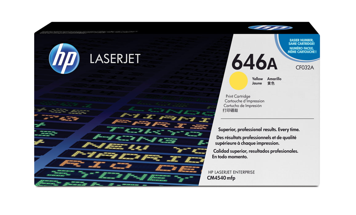 EAN 0884962601310 - HP 646A Yellow Original LaserJet Toner Cartridge cartucho de tóner 1 pieza(s) imagen 1