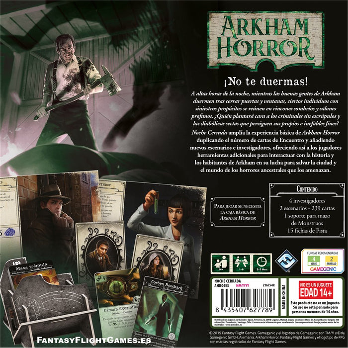 EAN 8435407627789 - Asmodee Arkham Horror Noche Cerrada Juego de mesa Detective imagen 3