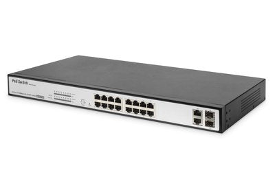 EAN 4016032451457 - Digitus DN-95312-1 switch Fast Ethernet (10/100) Energía sobre Ethernet (PoE) Negro, Plata imagen 1