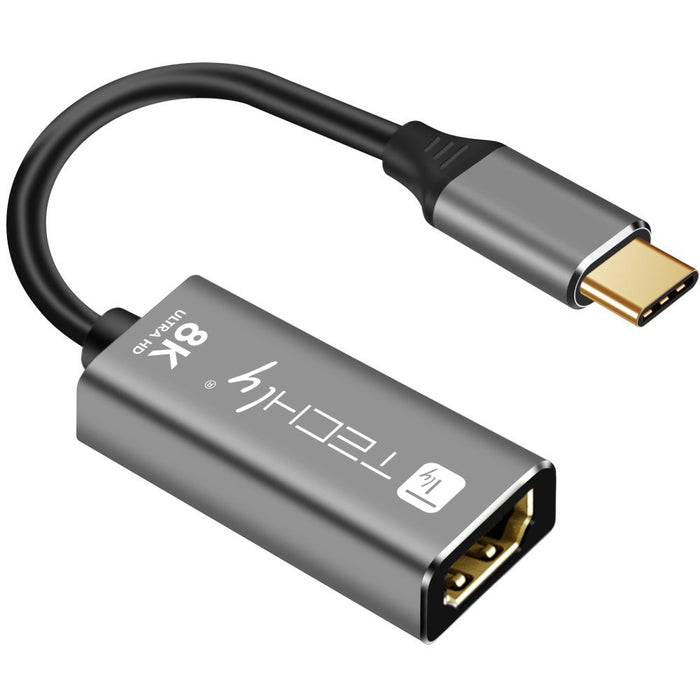 EAN 8059018363890 - Techly IADAP-USBC-HDMI8 Adaptador gráfico USB 7680 x 4320 Pixeles Negro, Plata imagen 2