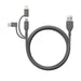 EAN 4891199206313 - GP Batteries CY1N cable USB 1 m USB A USB C/Micro-USB B/Lightning Gris imagen 4