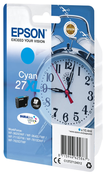 EAN 5057454493891 - Epson Alarm clock C13T27124012 cartucho de tinta 1 pieza(s) Original Alto rendimiento (XL) Cian imagen 2
