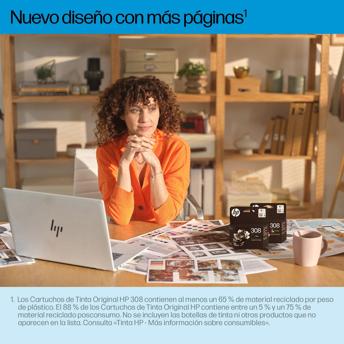 EAN 0196786390456 - HP 308 Black Original Ink Cartridge cartucho de tinta 1 pieza(s) Rendimiento estándar Negro imagen 6
