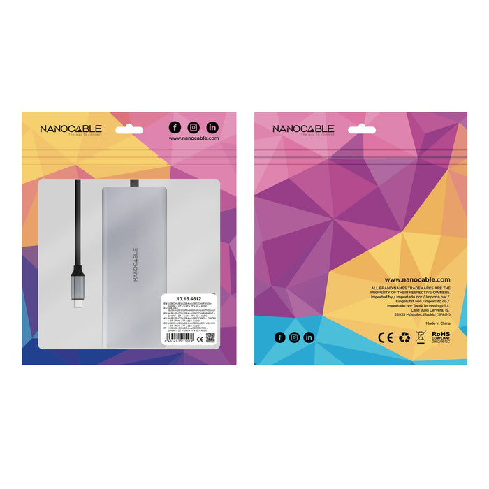 EAN 8433281015579 - Nanocable 10.16.4612 base para portátil y replicador de puertos Alámbrico USB 3.2 Gen 1 (3.1 Gen 1) Type- imagen 6