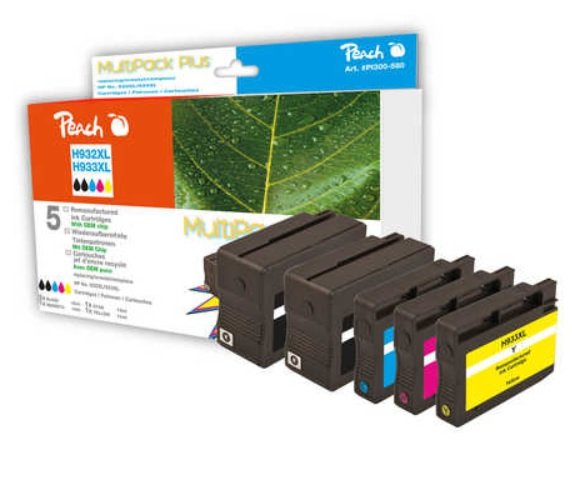 EAN 7640164822624 - Peach 319227 cartucho de tinta 5 pieza(s) Negro, Cian, Magenta, Amarillo imagen 1