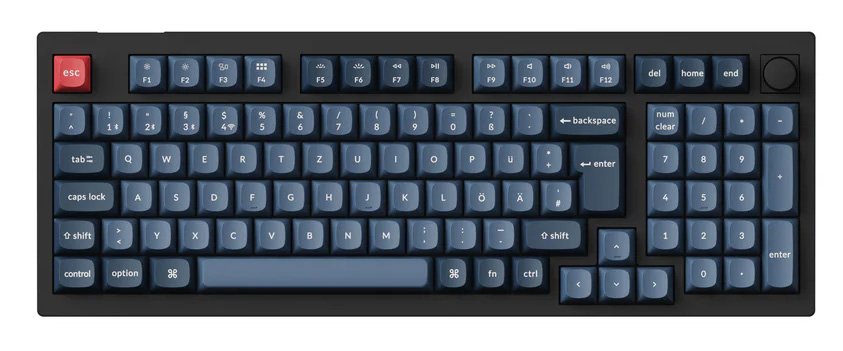 EAN 4895248878063 - Keychron V5 Max teclado Universal RF Wireless + Bluetooth QWERTZ Alemán Negro, Azul oscuro imagen 1
