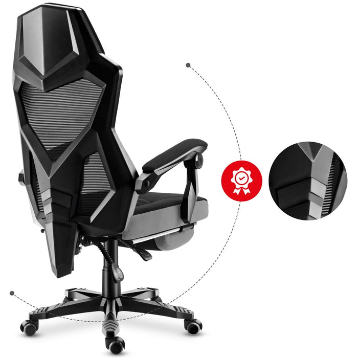 EAN 5907564629591 - Huzaro Combat 3.0 Butaca para jugar Asiento de malla Negro, Gris imagen 13