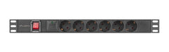 EAN 5901969441826 - Lanberg PDU-06F-0200-IEC-BK unidad de distribución de energía (PDU) 6 salidas AC 1U Negro imagen 6