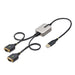 EAN 0065030898393 - StarTech.com 2P1FFC-USB-SERIAL cambiador de género para cable USB-A 2 x DB-9 RS-232 Negro, Gris imagen 1