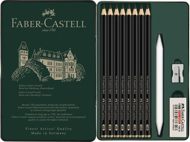 EAN 4005401152200 - Faber-Castell 115220 juego de pluma y lápiz de regalo Lápiz de grafito Caja metálica imagen 3