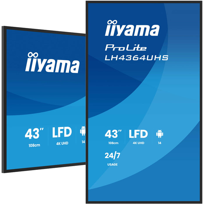 EAN 4948570125302 - iiyama LH4364UHS-B1AG pantalla de señalización Pantalla plana para señalización digital 109,2 cm (43") LE imagen 5