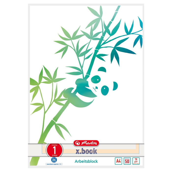 EAN 4008110295862 - Herlitz GREENline cuaderno y block A4 50 hojas Verde, Blanco imagen 1