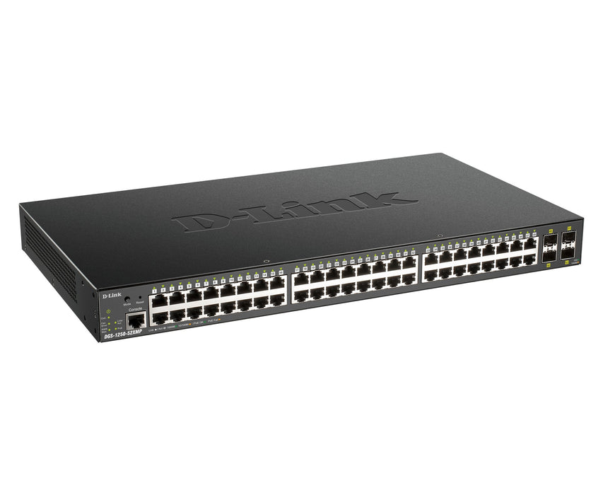 EAN 0790069443022 - D-Link DGS-1250-52XMP switch Gestionado L3 Energía sobre Ethernet (PoE) Negro imagen 2