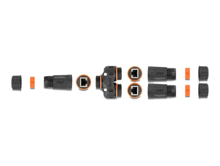 EAN 4043619881437 - DeLOCK 88143 cambiador de género para cable 2x RJ45 Negro imagen 3