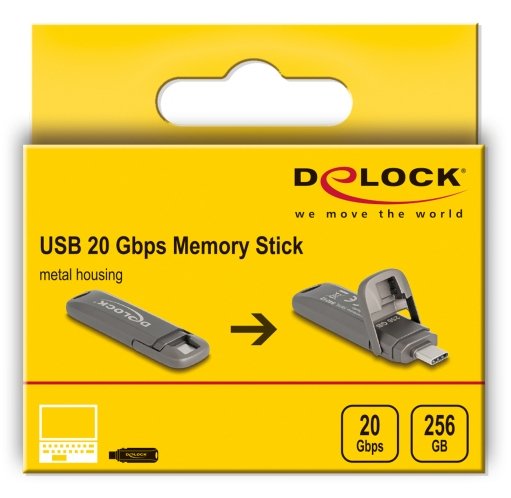 EAN 4043619540129 - DeLOCK 54012 unidad flash USB 256 GB USB Tipo C Gris imagen 6
