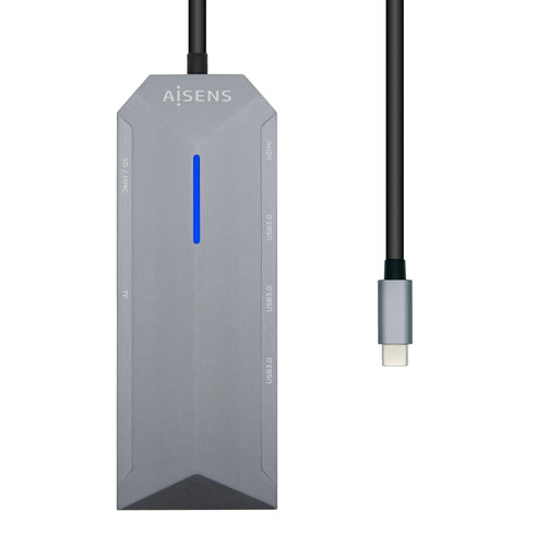 EAN 8436574707601 - AISENS ASUC-8P004-GR base para portátil y replicador de puertos Alámbrico USB 3.2 Gen 1 (3.1 Gen 1) Type- imagen 2
