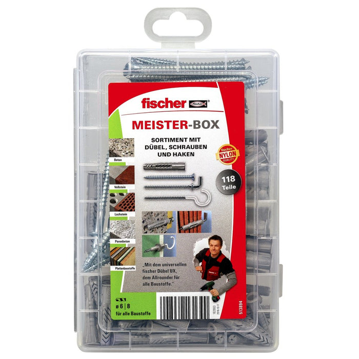 EAN 4048962131390 - Fischer MEISTER-BOX UX 75 pieza(s) Juego de enchufes de pared y tornillos imagen 4